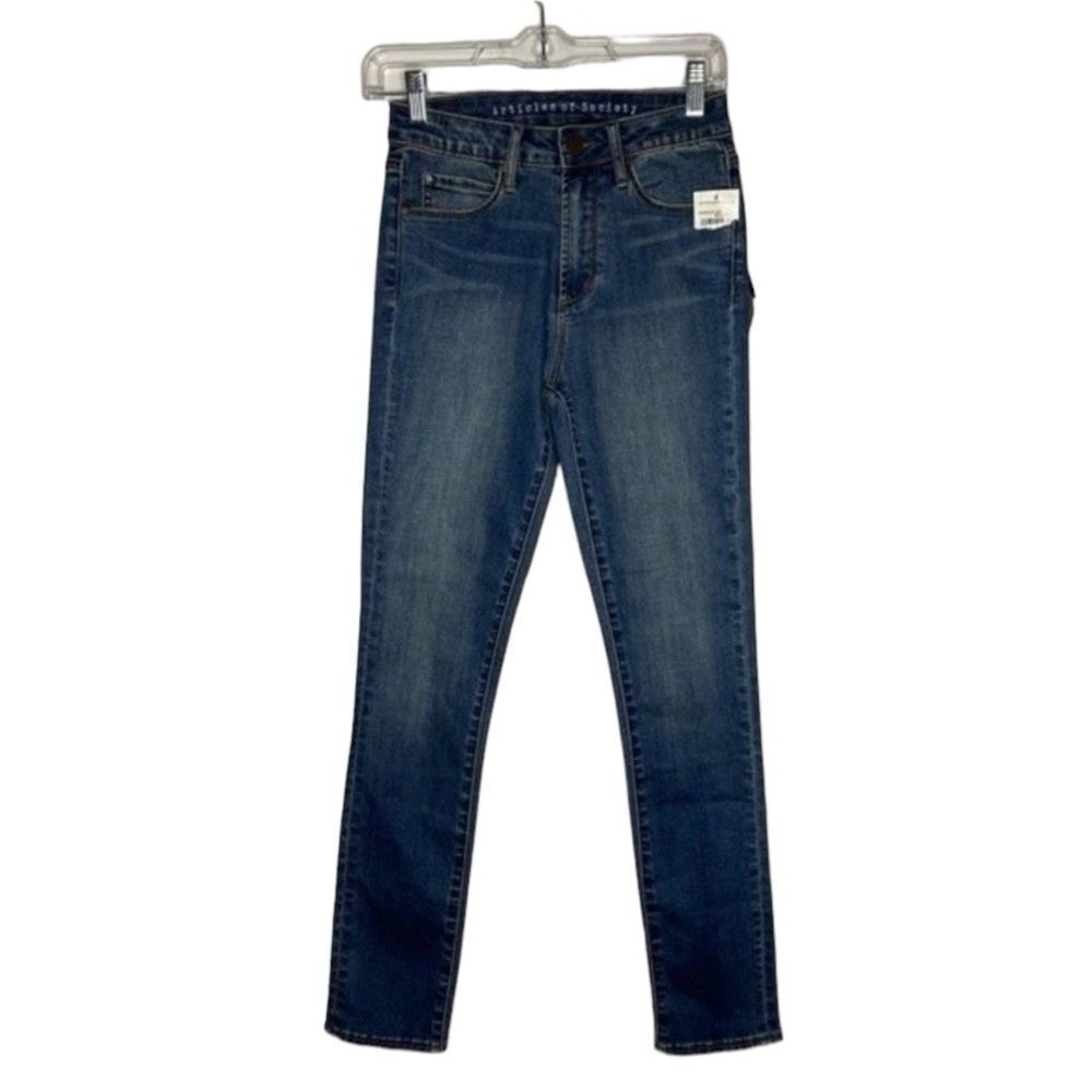 Articles of Society High Rise Straight Super Soft Denim Jeans 24